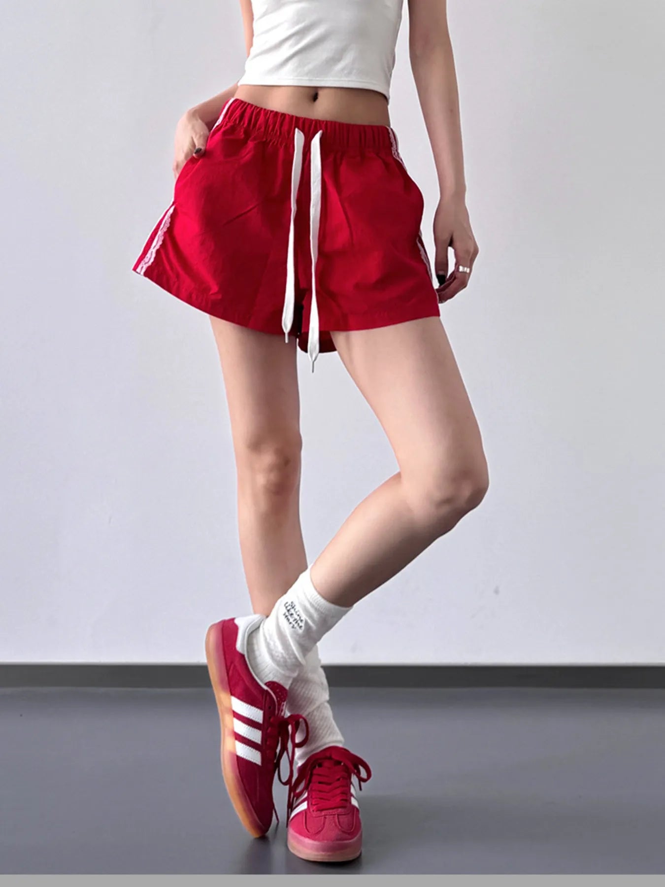 Side Stripe Drawstring Shorts