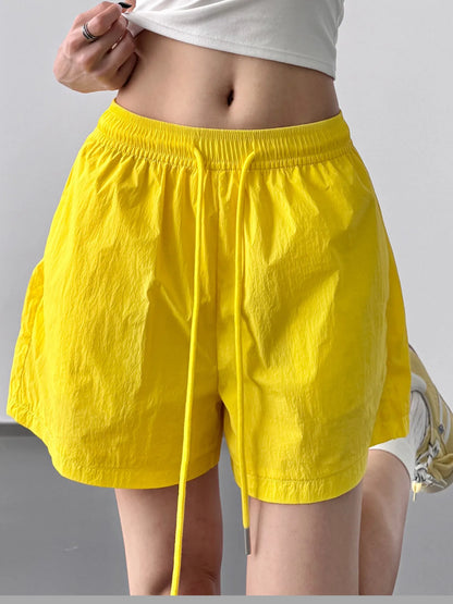 High Waisted Drawstring Shorts
