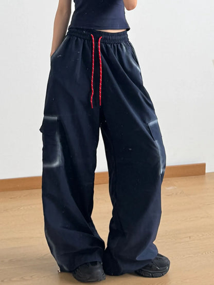 Drawstring Wide Leg Pants