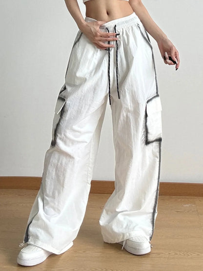 Drawstring Wide Leg Pants