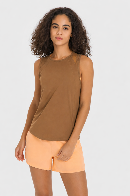 Millennia Cutout Back Round Neck Active Tank