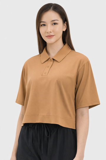 Millennia Half Button Short Sleeve Active T-Shirt