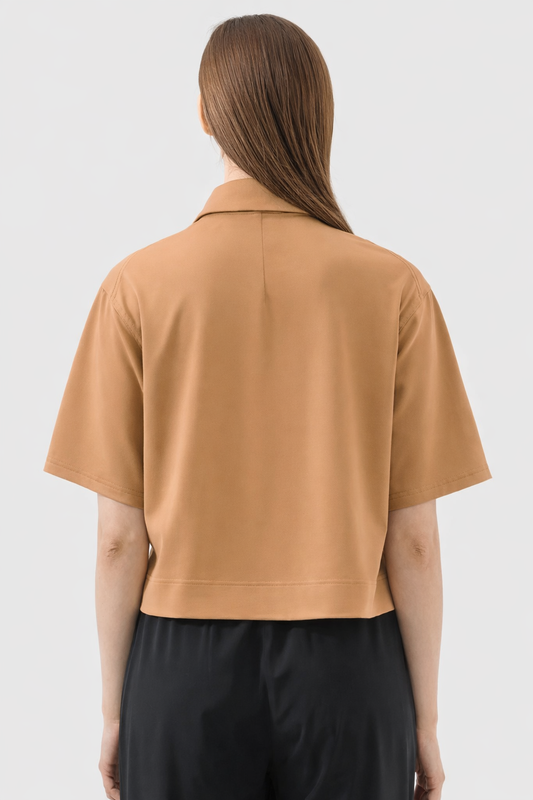 Millennia Half Button Short Sleeve Active T-Shirt