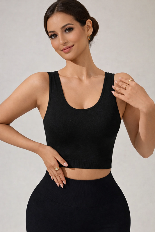 Crisscross Cropped Active Tank