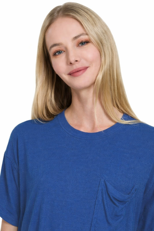 Luxe Ribbed Oversized Top