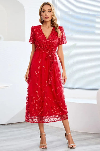 Elegant Embroidered Sequin Dress