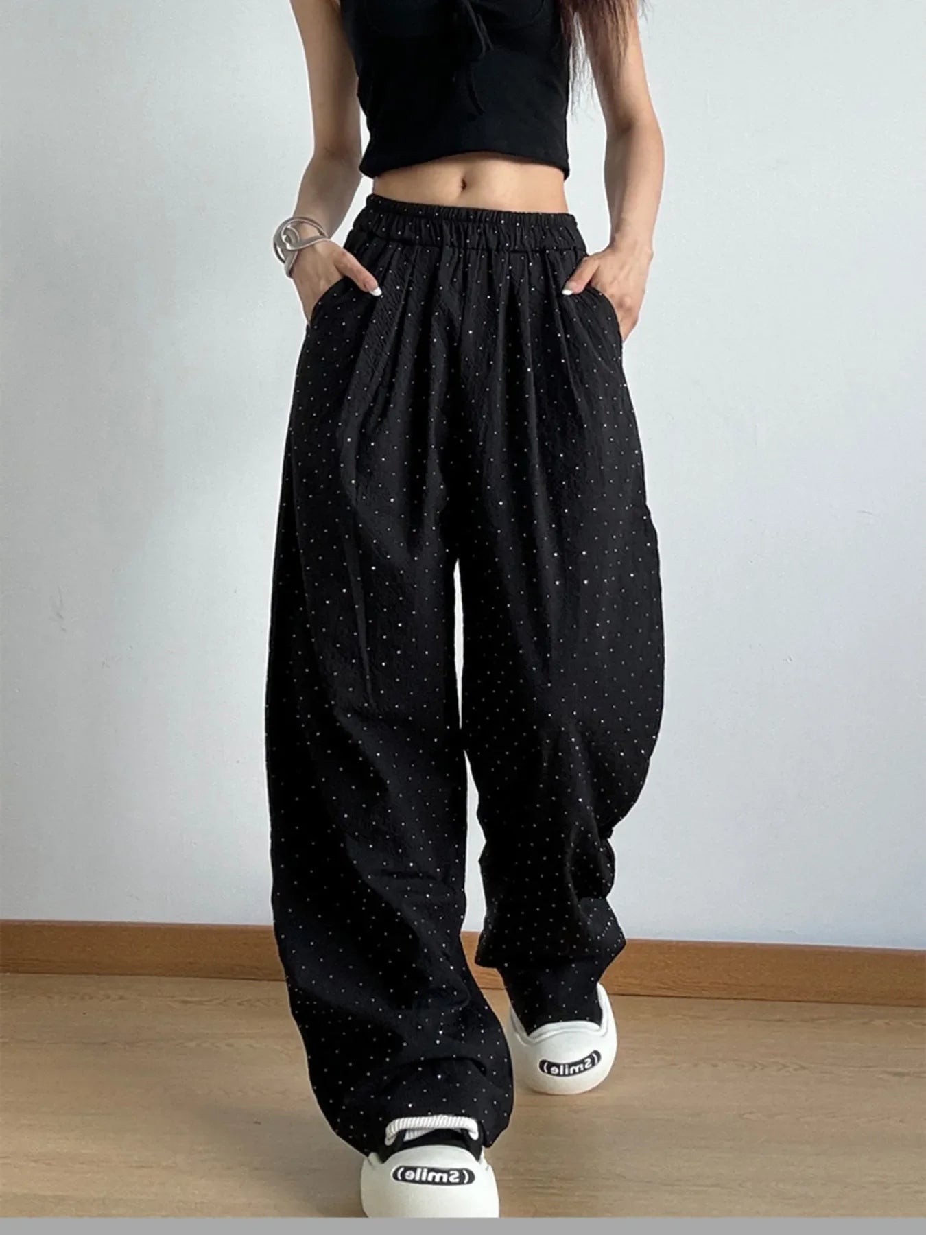 Wide Leg Polka Dot Pants